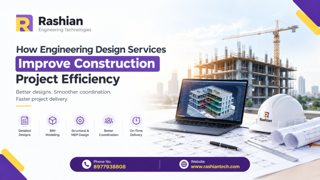 Engineering design services improving construction project efficiency through BIM modeling and accurate technical drawings.